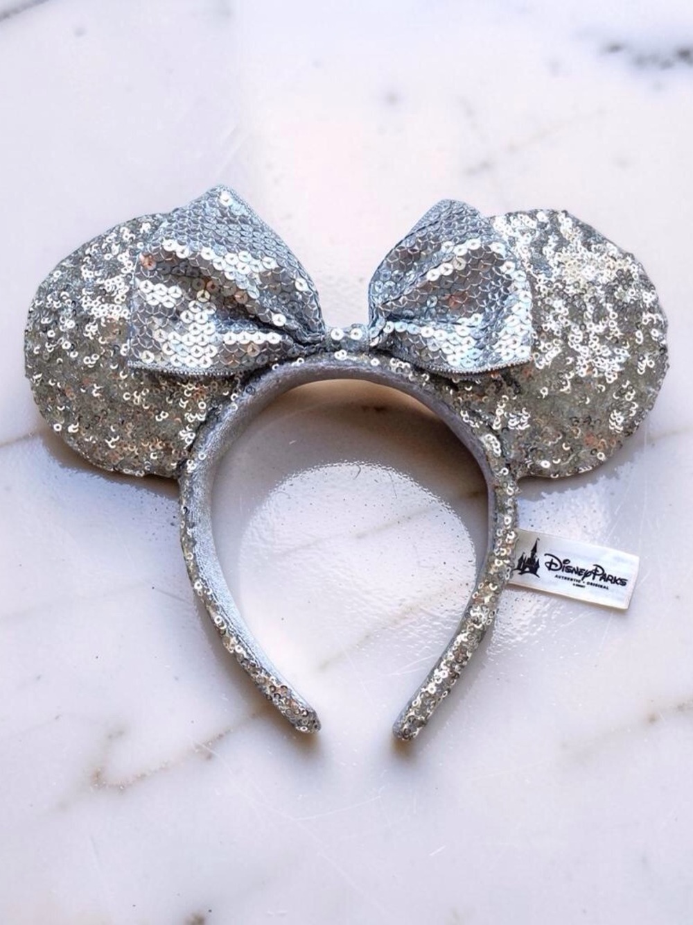 Disney Ears Silver Sequin Minnie Mouse Ears